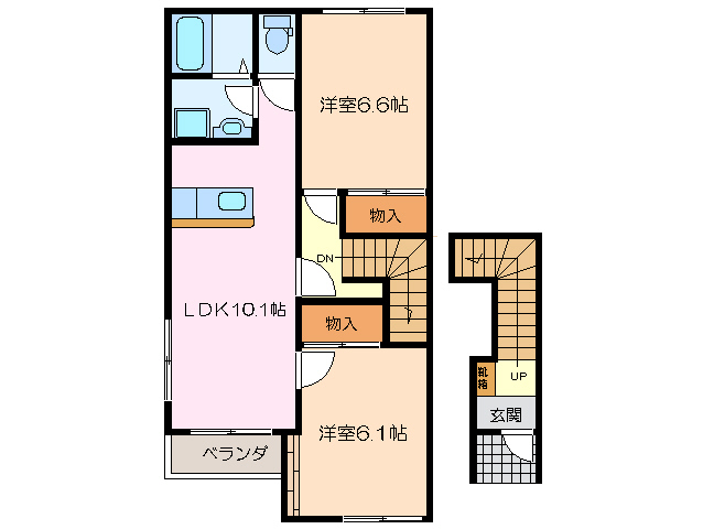 ＳＵＮＰＲＥＳＳ　Ａ棟の間取り