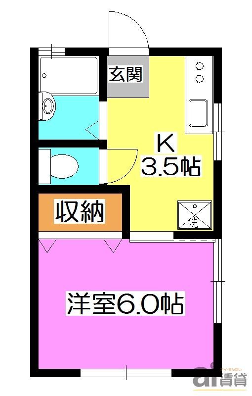 東村山市野口町のアパートの間取り