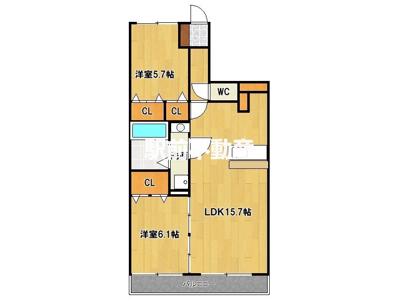 朝倉郡筑前町二のマンションの間取り