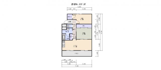 桑名市大字和泉のマンションの間取り