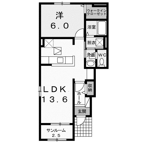 邑楽郡大泉町大字吉田のアパートの間取り