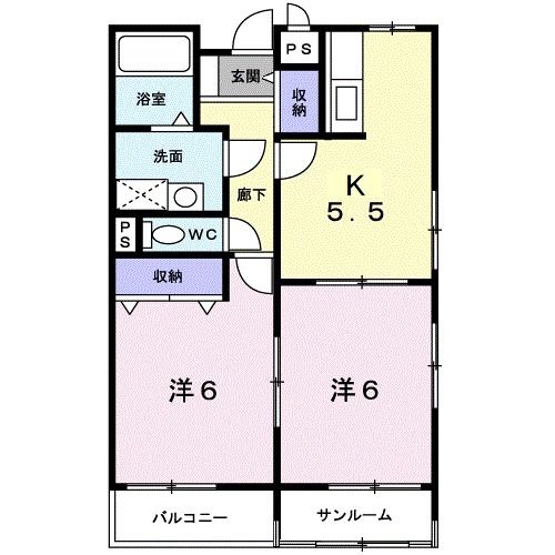 金沢市古府のマンションの間取り