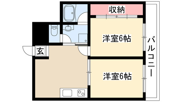 ハイツ東桜の間取り