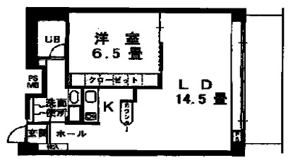 神戸市東灘区向洋町中のマンションの間取り