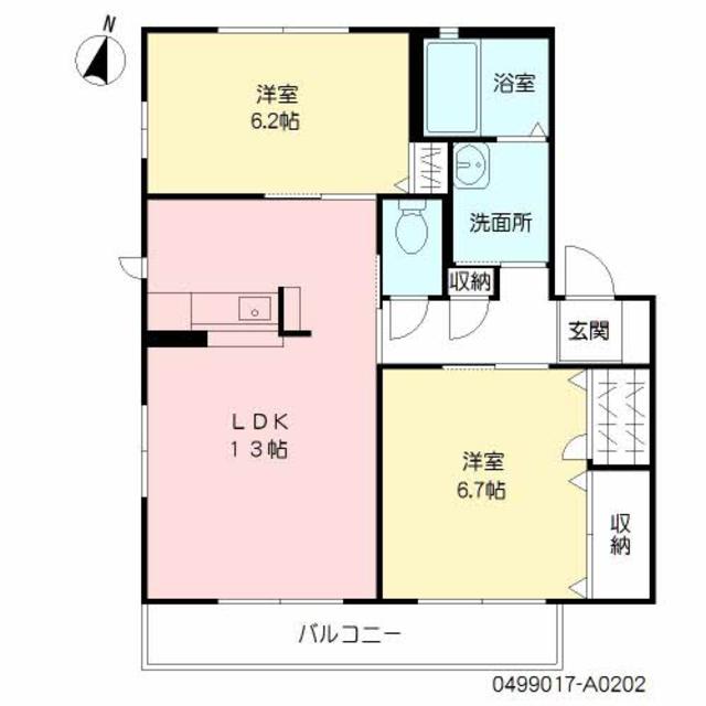 ディアスＳＡＫＡＥ　Ａ棟の間取り