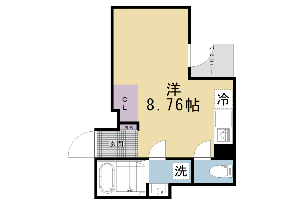 京都市上京区元本満寺町のマンションの間取り