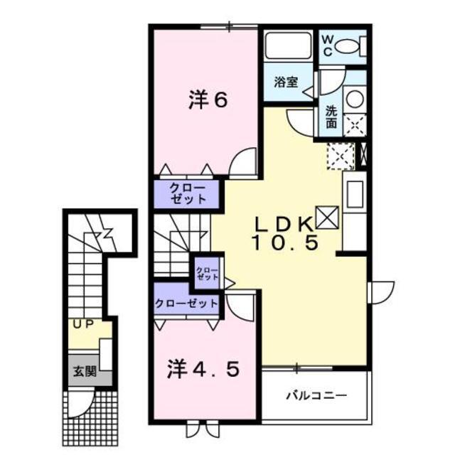 糟屋郡篠栗町大字乙犬のアパートの間取り