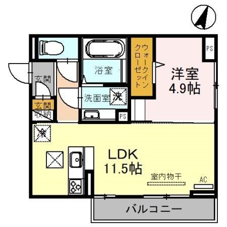 D-ROOM女池上山Iの間取り