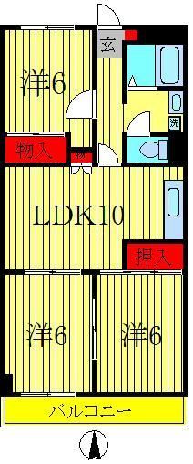 流山市南流山のマンションの間取り