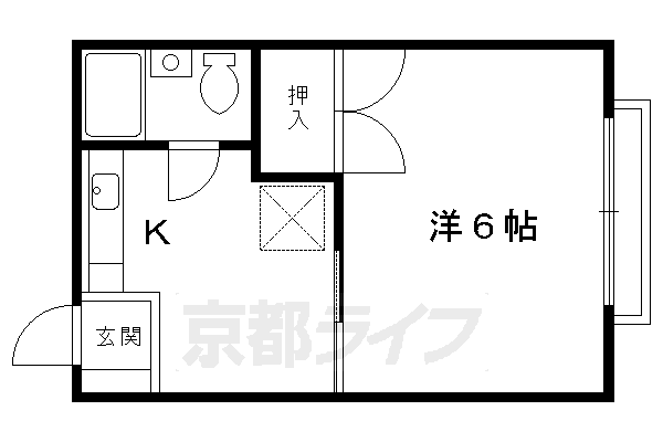 長岡京市東神足のマンションの間取り