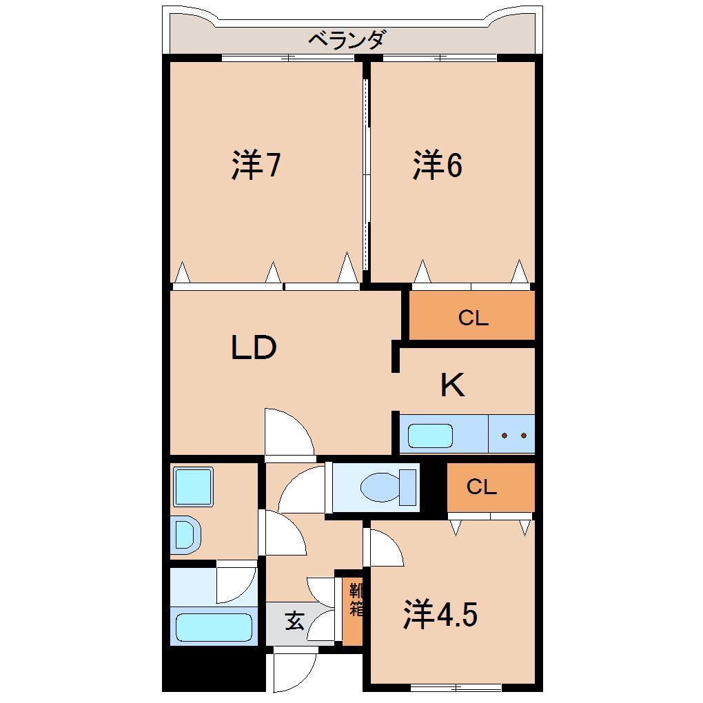 大河原ビル（６Ｆ～１１Ｆ）の間取り