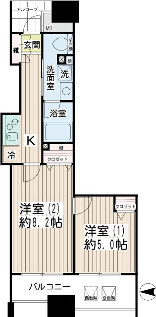 エクセル川崎ＷＥＳＴの間取り