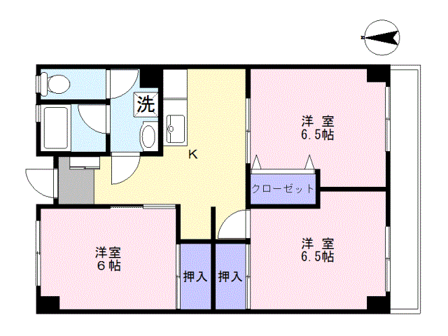 矢剣マンションの間取り