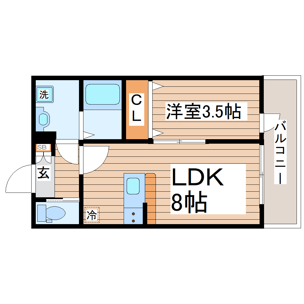 リベルテ南仙台の間取り