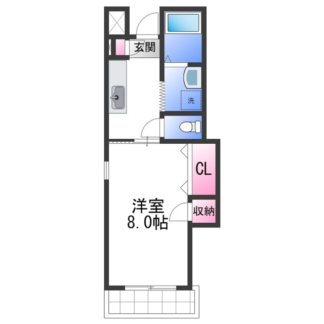 岸和田市小松里町のマンションの間取り