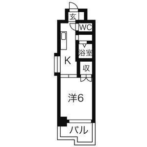 名古屋市北区柳原のマンションの間取り