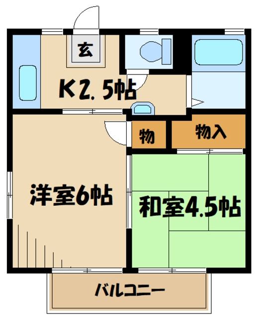 相模原市南区相南のアパートの間取り