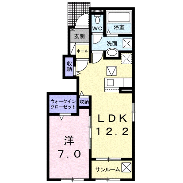 【紀の川市畑野上のアパートの間取り】