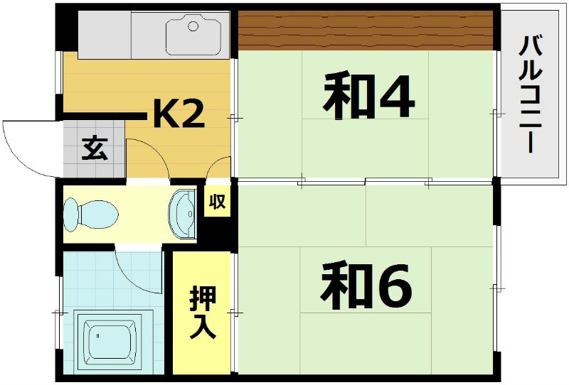 ニュー双ケ丘マンションの間取り