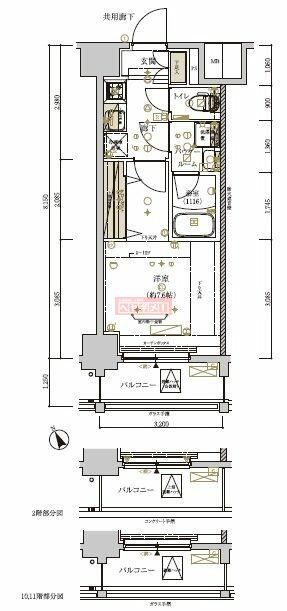 川崎市川崎区新川通のマンションの間取り