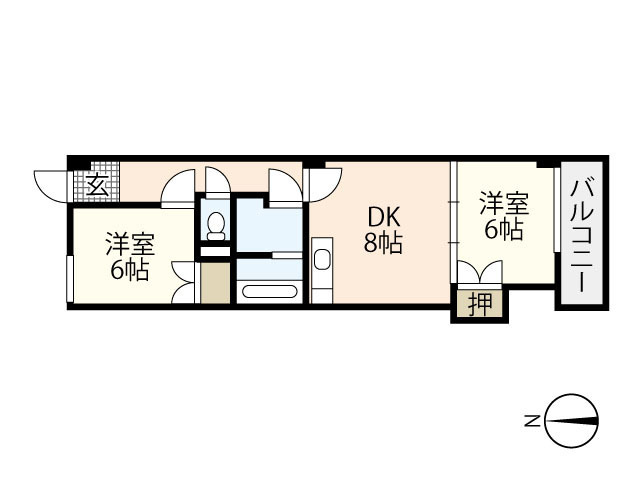 コーポ西旭の間取り