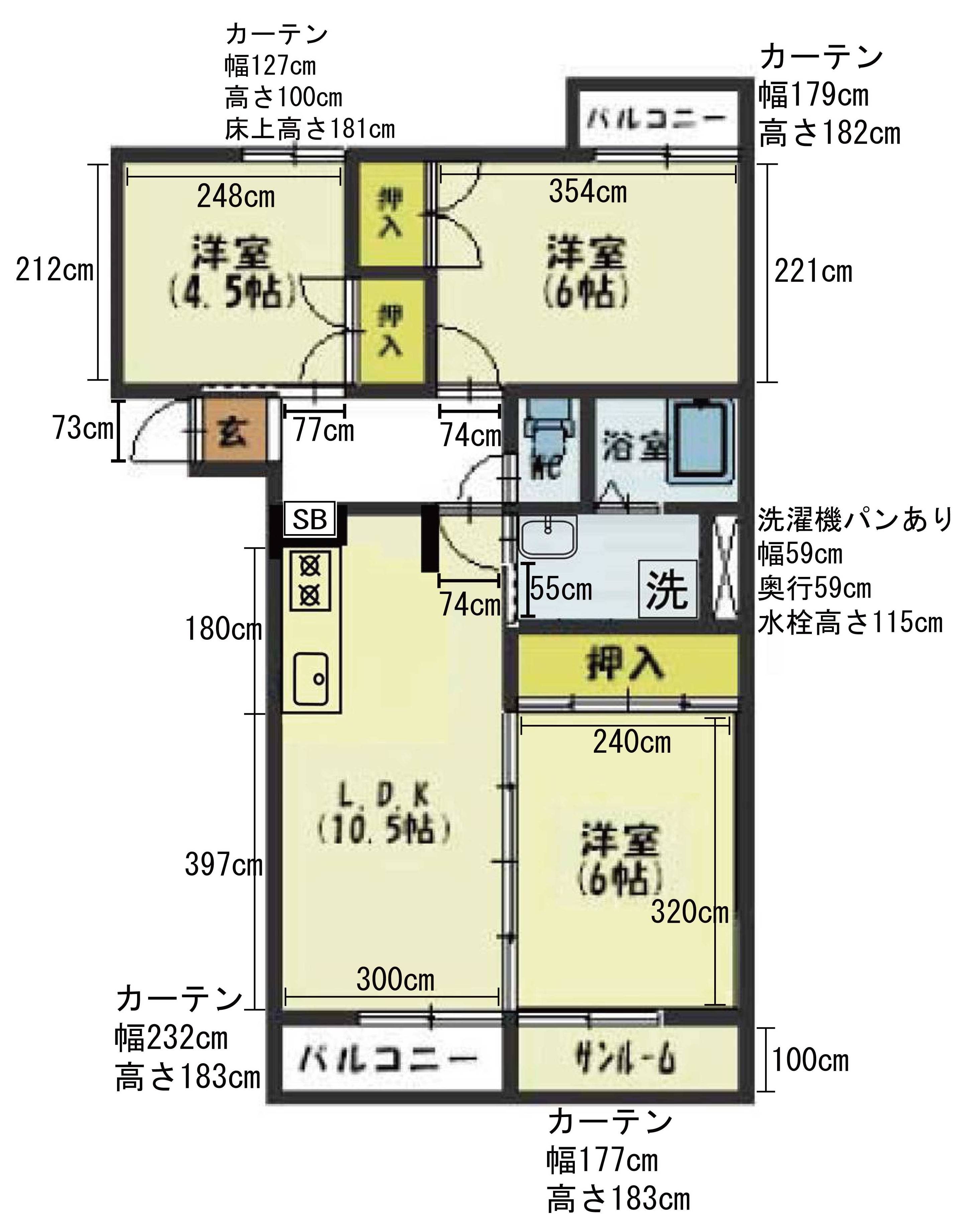 コーポ粟島の間取り