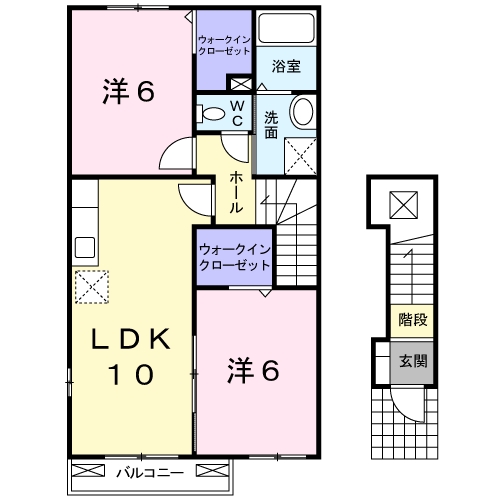 [家電付き] アンジュフランEの間取り