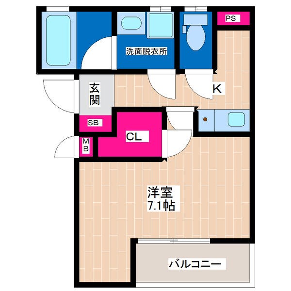 リバティー杭瀬の間取り