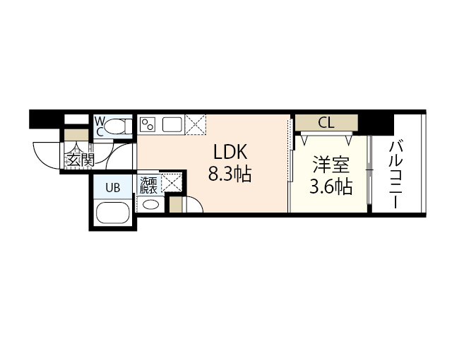 Ｓ－ＲＥＳＩＤＥＮＣＥ新白島駅前の間取り