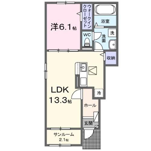 神崎郡福崎町南田原のアパートの間取り