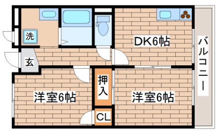 神戸市長田区長田天神町のマンションの間取り