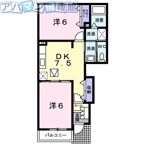 メゾン　ド　ファミーユＥａｓｔの間取り