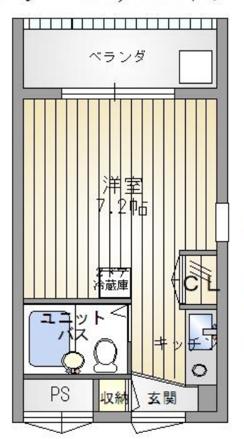 西宮市鳴尾町のマンションの間取り