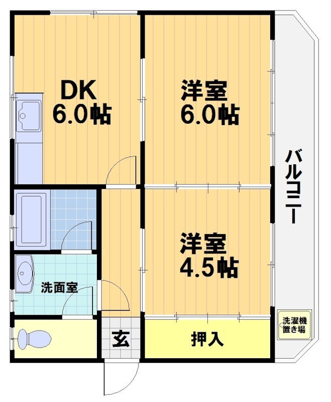 大文字マンションの間取り