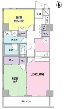 大田区中馬込のマンションの間取り