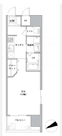 広島市中区本川町のマンションの間取り