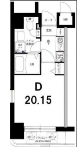 横浜市西区桜木町のマンションの間取り