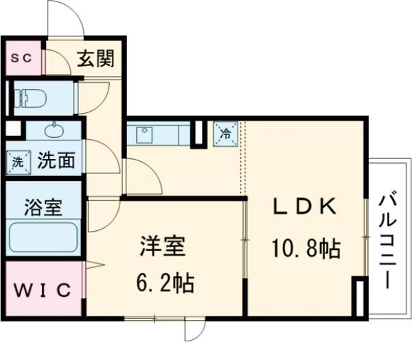 【足立区六木のアパートの間取り】