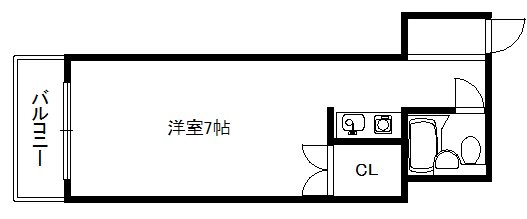 京都市下京区粉川町のマンションの間取り