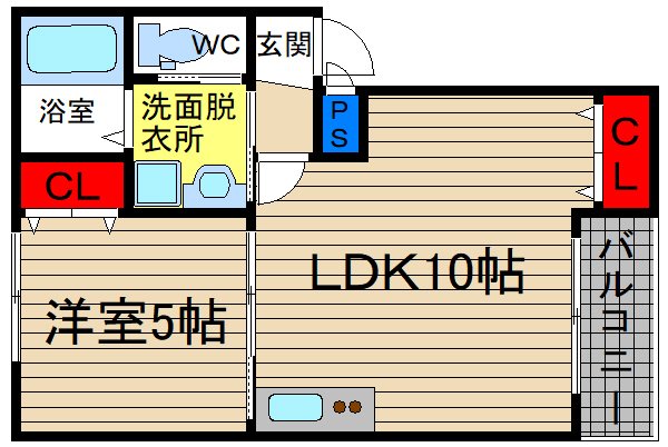 casa 宮之阪の間取り