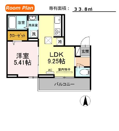 東京都江戸川区東葛西９（アパート）の賃貸物件の間取り