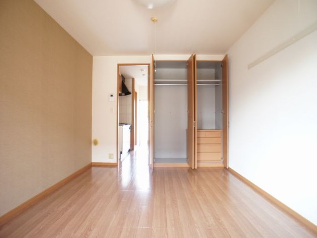 居室・リビング　照明器具のついた洋室です。