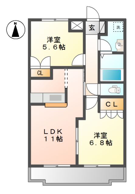 COMFORCE KOBE Aの間取り写真