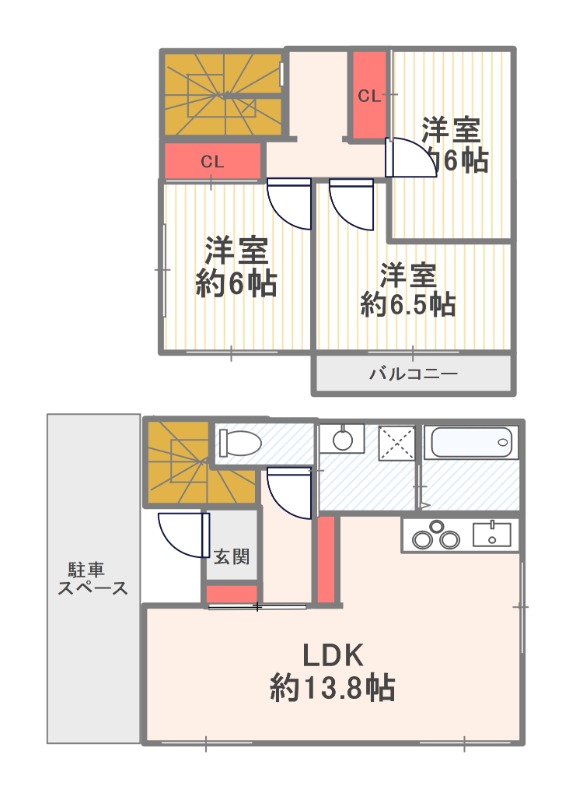 関原1丁目貸家の間取り写真