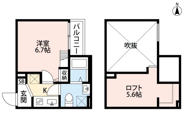 近鉄大阪線 俊徳道駅 徒歩6分 2階建 築10年の間取り写真