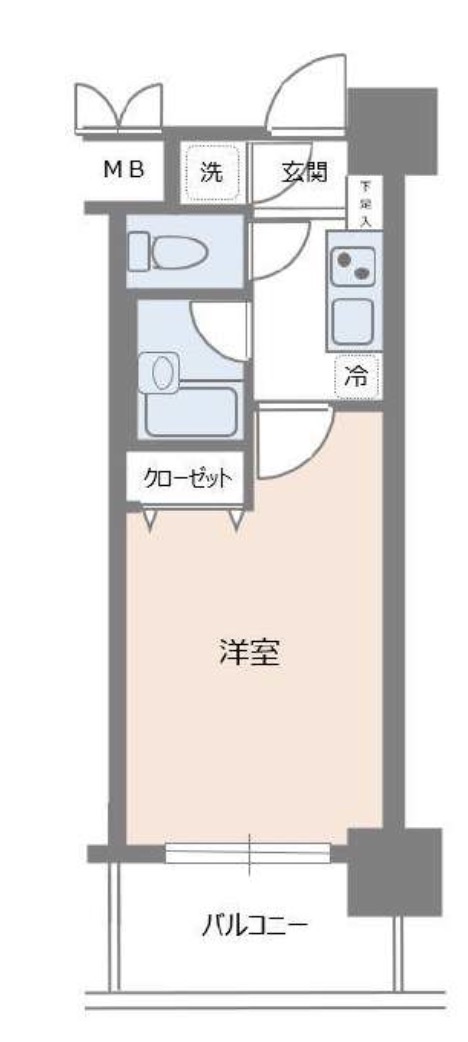 都営新宿線 浜町駅 徒歩1分 13階建 築15年の間取り写真