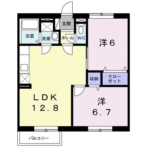 ＪＲ高崎線 岡部駅 徒歩11分 2階建 築28年の間取り写真