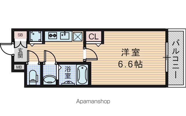 阪急宝塚線 三国駅 徒歩5分 7階建 築7年の間取り写真