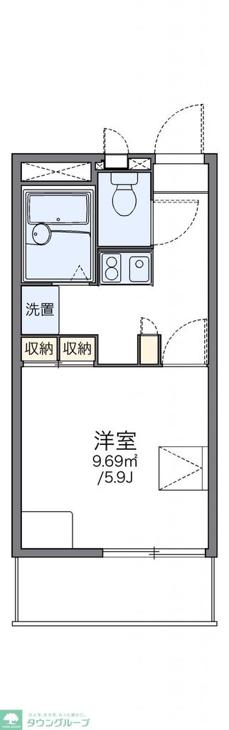 レオパレス西砂川の間取り写真