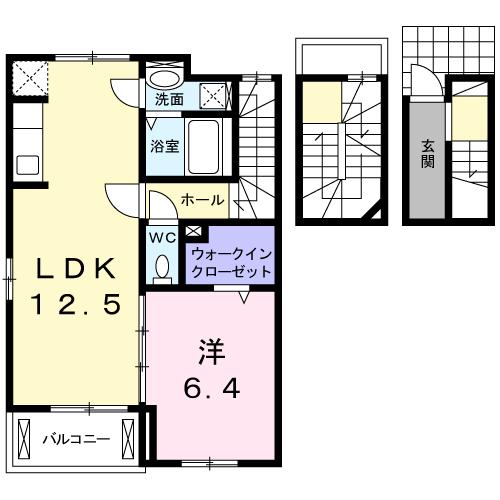 ＪＲ山陽本線 福山駅 徒歩33分 3階建 築9年の間取り写真